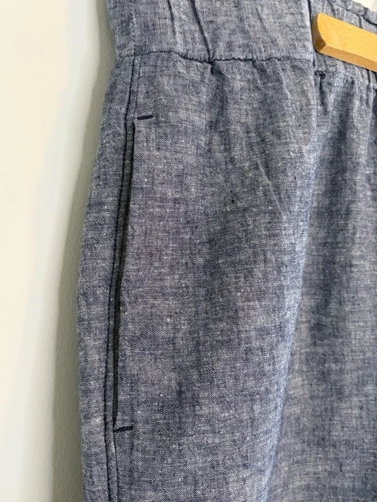 Joe Fresh Men's Heather Blue Chinos 1X Linen-blend Spring Summer Breezy - Picture 3 of 9